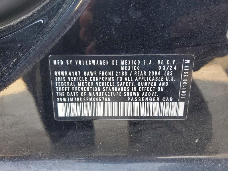 Продажа на аукционе авто 2024 Volkswagen Jetta, vin: 3VW7M7BU3RM065766, номер лота: 47360316