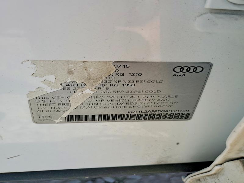 Aukcja sprzedaży 2016 Audi Q5, vin: WA1L2AFP5GA033169, numer aukcji: 46516586