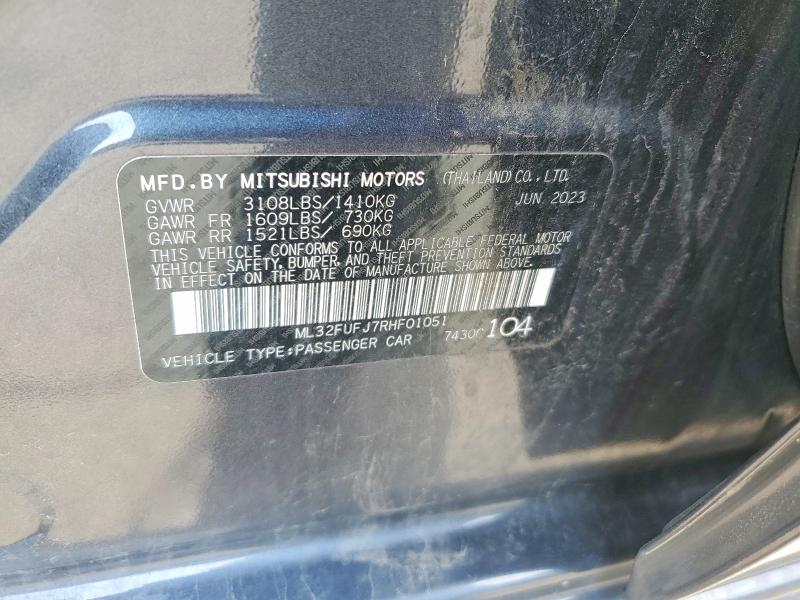 Продаж на аукціоні авто 2024 Mitsubishi Mirage, vin: ML32FUFJ7RHF01051, номер лоту: 47798226