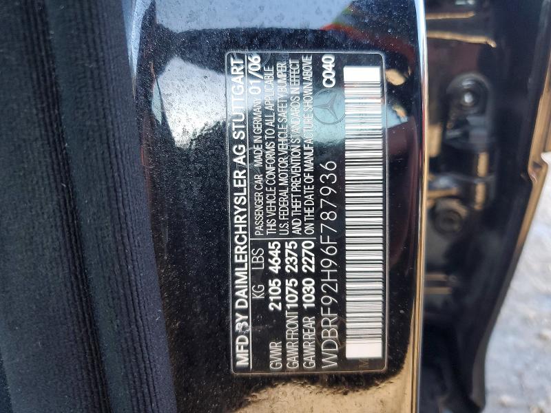 42076546 :رقم المزاد ، WDBRF92H96F787936 vin ، 2006 Mercedes-benz C مزاد بيع