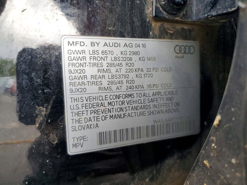 Продажа на аукционе авто 2017 Audi Q7, vin: WA1LAAF77HD014920, номер лота: 79963305