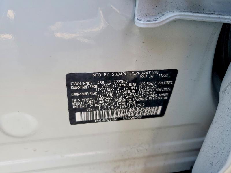 Продажа на аукционе авто 2022 Subaru Forester, vin: JF2SKACC1NH418382, номер лота: 46373066