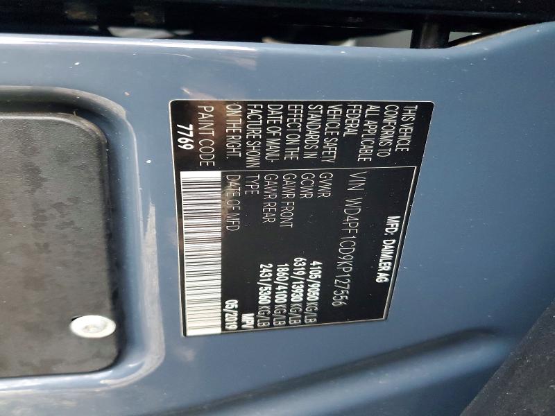 Продажа на аукционе авто 2019 Mercedes Benz Sprinter, vin: WD4PF1CD9KP127556, номер лота: 46988586