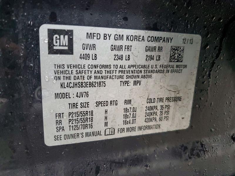 Aukcja sprzedaży 2014 Buick Encore, vin: KL4CJHSB3EB621875, numer aukcji: 79610885