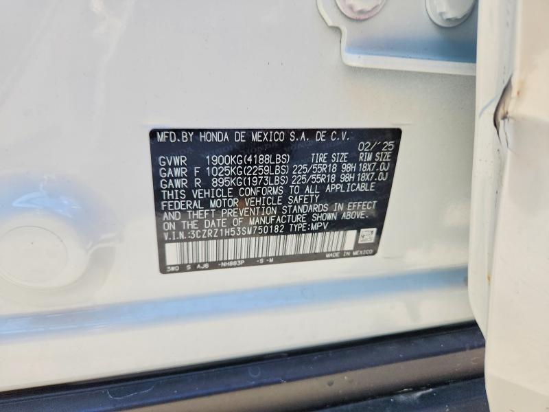 Продажа на аукционе авто 2025 Honda Hr-v, vin: 3CZRZ1H53SM750182, номер лота: 48177416