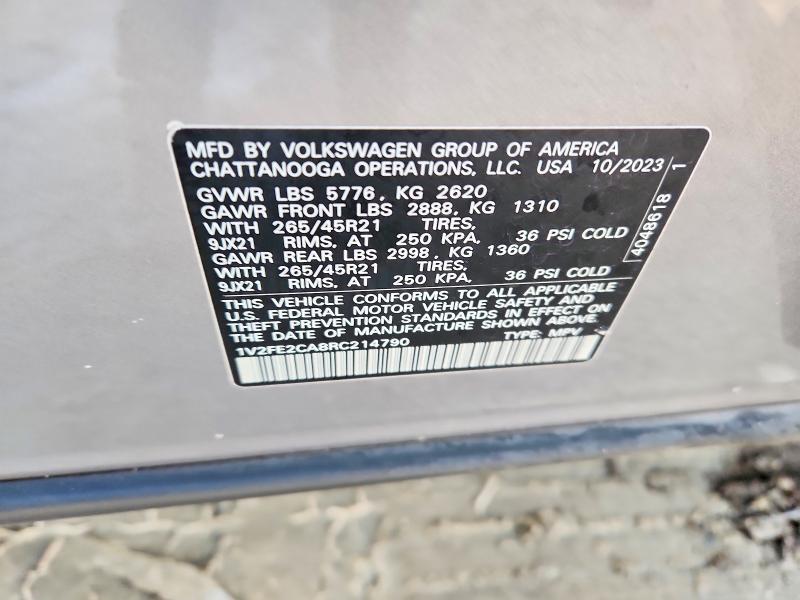 Продажа на аукционе авто 2024 Volkswagen Atlas Cross Sport, vin: 1V2FE2CA8RC214790, номер лота: 79878015
