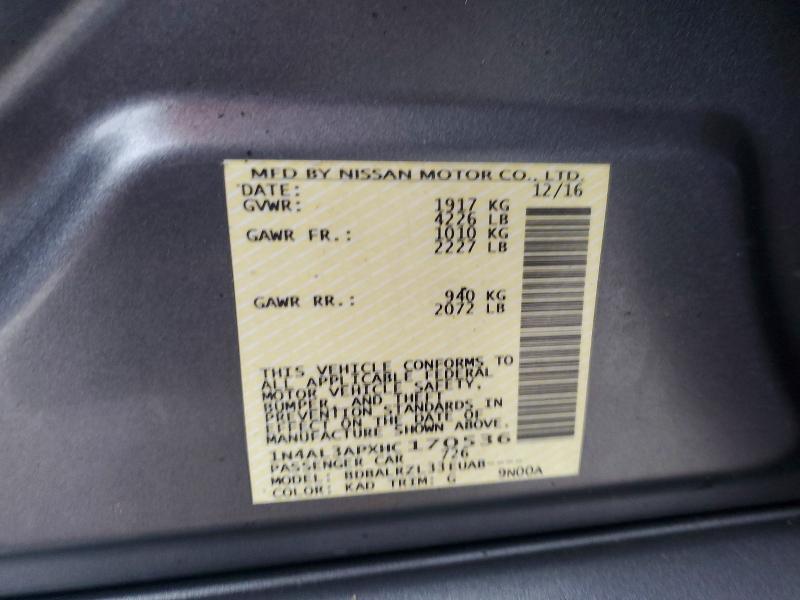 Aukcja sprzedaży 2017 Nissan Altima, vin: 1N4AL3APXHC170536, numer aukcji: 41600596