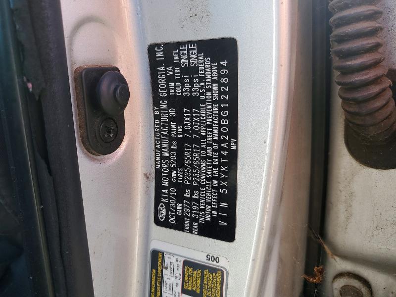 Aukcja sprzedaży 2011 Kia Sorento, vin: 5XYKT4A20BG122894, numer aukcji: 45569256