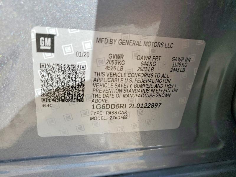 Продажа на аукционе авто 2020 Cadillac Ct4-v, vin: 1G6DD5RL2L0122897, номер лота: 45475946