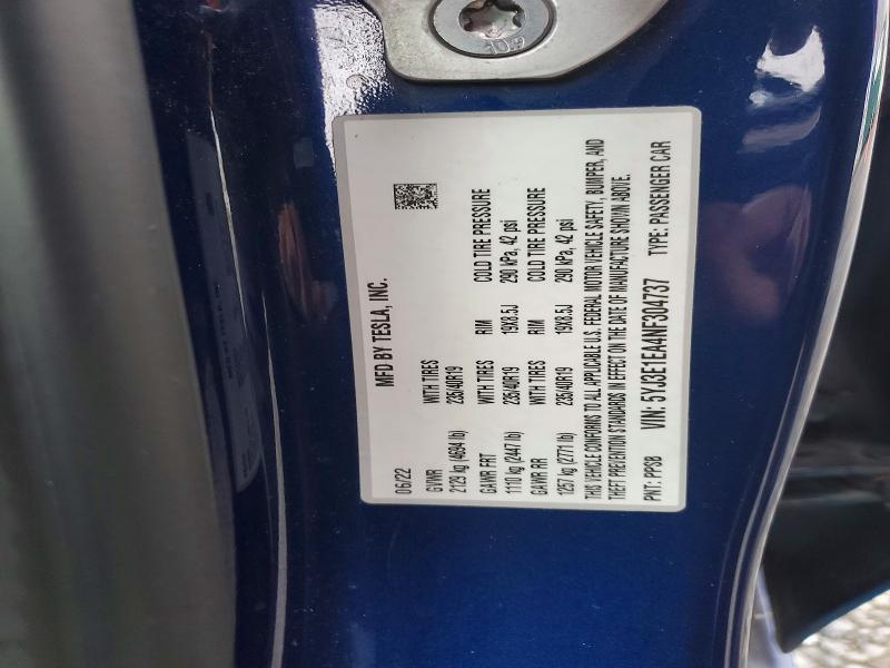 Продаж на аукціоні авто 2022 Tesla Model 3, vin: 5YJ3E1EA4NF304737, номер лоту: 47100376