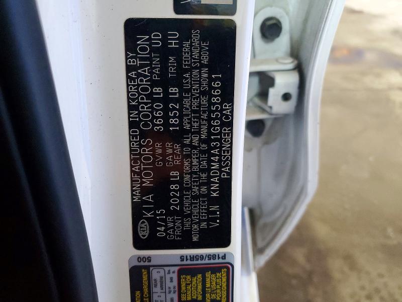 47481696 :رقم المزاد ، KNADM4A31G6558661 vin ، 2016 Kia Rio مزاد بيع