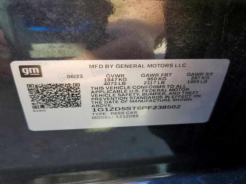 Продаж на аукціоні авто 2023 Chevrolet Malibu, vin: 1G1ZD5ST6PF238502, номер лоту: 46752156