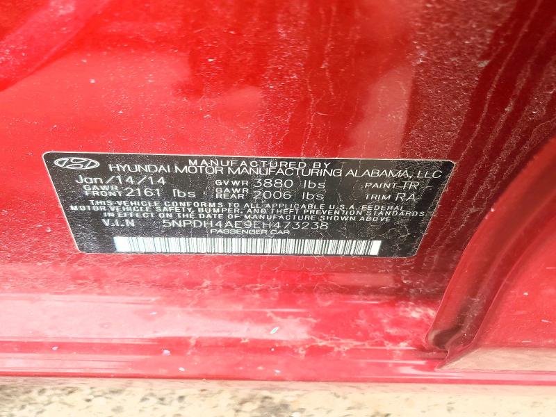 Продажа на аукционе авто 2014 Hyundai Elantra, vin: 5NPDH4AE9EH473238, номер лота: 79561155