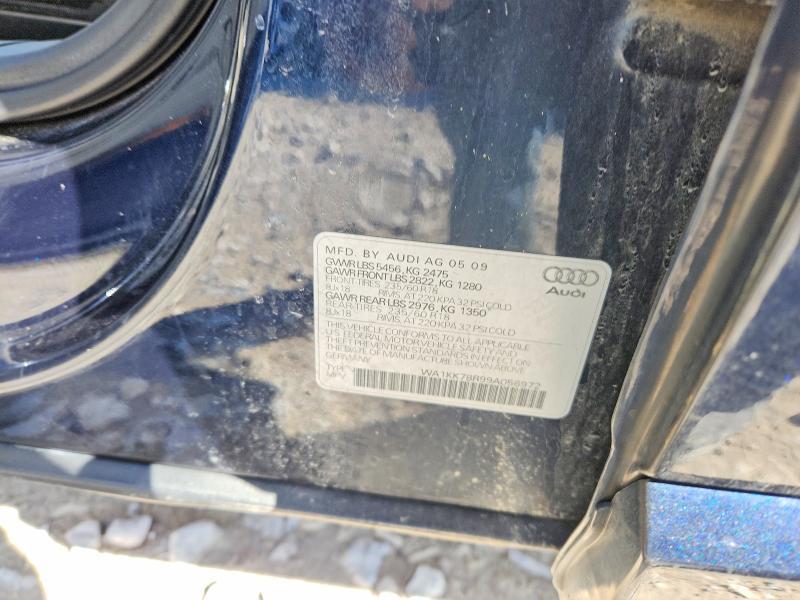 2009 Audi Q5 მანქანა იყიდება აუქციონზე, vin: WA1KK78R99A056972, აუქციონის ნომერი: 46017276