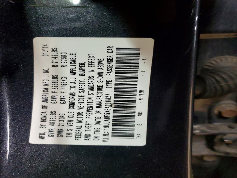 2014 Acura Tl მანქანა იყიდება აუქციონზე, vin: 19UUA8F5XEA006827, აუქციონის ნომერი: 46650446