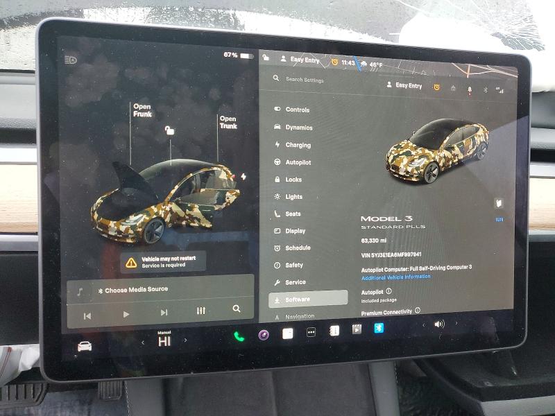 41657786 :رقم المزاد ، 5YJ3E1EA6MF997941 vin ، 2021 Tesla Model 3 مزاد بيع