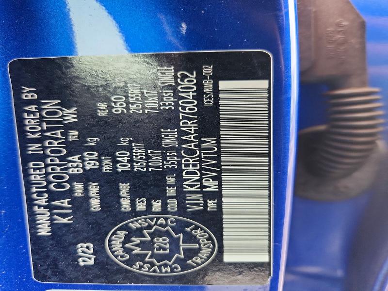 Aukcja sprzedaży 2024 Kia Seltos, vin: KNDERCAA4R7604062, numer aukcji: 46122696