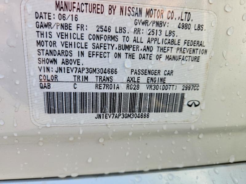 Aukcja sprzedaży 2016 Infiniti Q50, vin: JN1EV7AP3GM304666, numer aukcji: 46632406