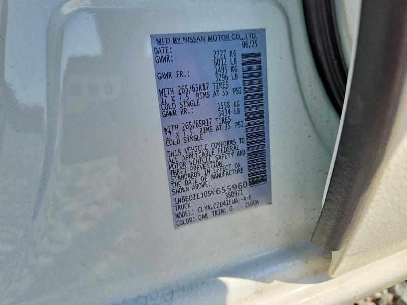 Продаж на аукціоні авто 2025 Nissan Frontier, vin: 1N6ED1EJ0SN655960, номер лоту: 47656686