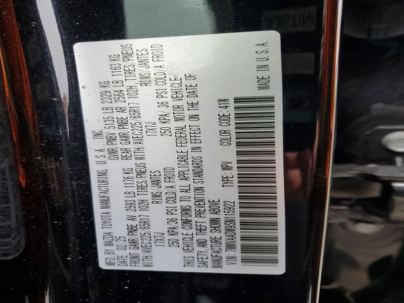 Aukcja sprzedaży 2025 Mazda Cx-50, vin: 7MMVAADW9SN115922, numer aukcji: 47197796