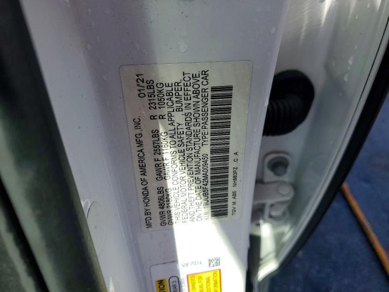 Aukcja sprzedaży 2021 Acura Tlx, vin: 19UUB5F42MA009450, numer aukcji: 47909446