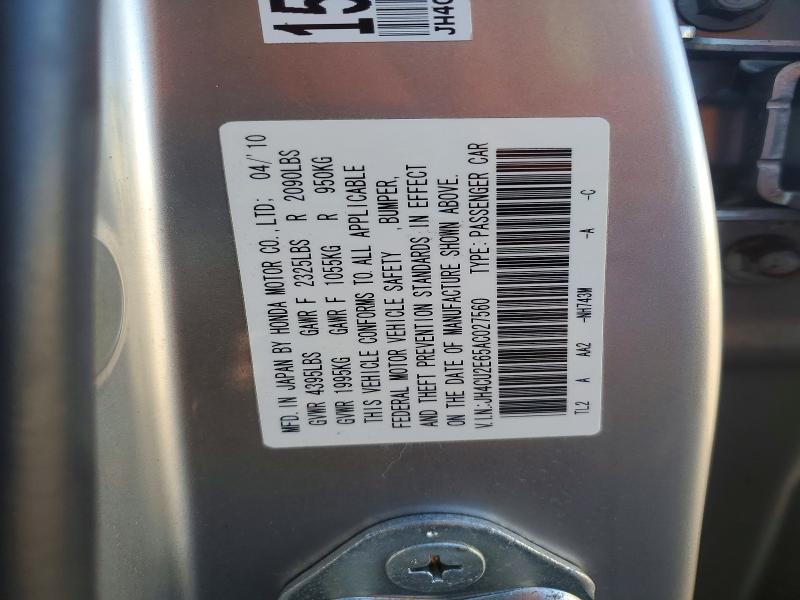 Aukcja sprzedaży 2010 Acura Tsx, vin: JH4CU2E65AC027560, numer aukcji: 79128025