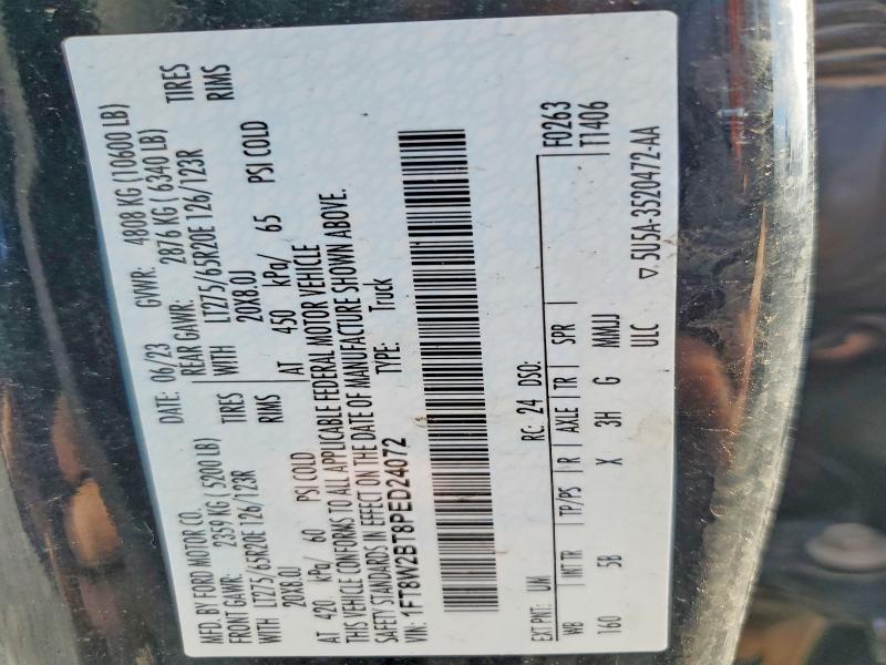 74661945 :رقم المزاد ، 1FT8W2BT8PED24072 vin ، 2023 Ford F250 مزاد بيع