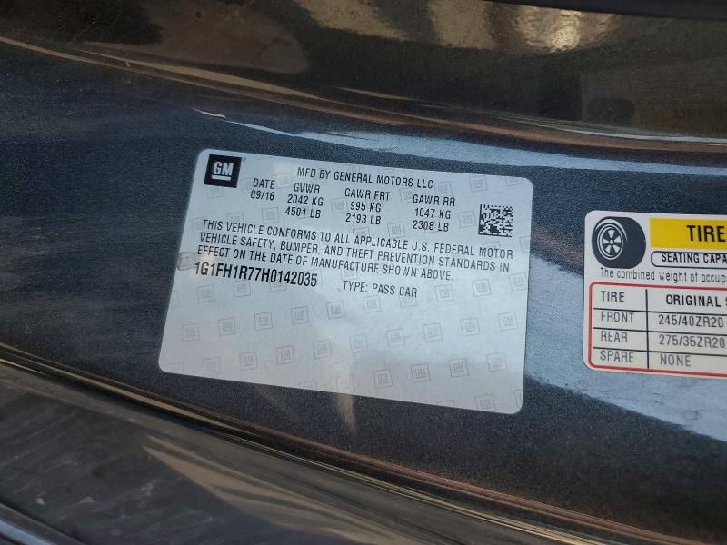 Aukcja sprzedaży 2017 Chevrolet Camaro, vin: 1G1FH1R77H0142035, numer aukcji: 46258216