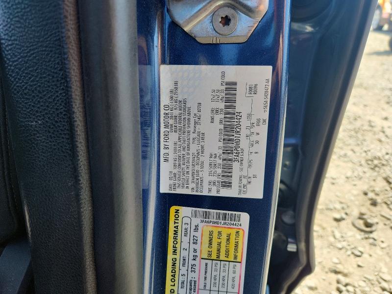 Aukcja sprzedaży 2018 Ford Fusion, vin: 3FA6P0HD1JR204424, numer aukcji: 47473886