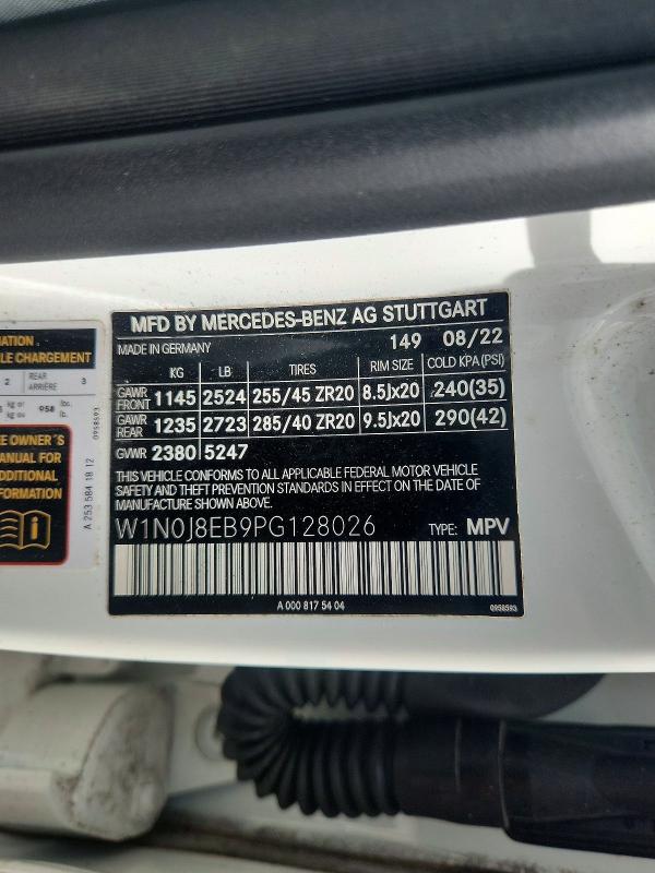 Продаж на аукціоні авто 2023 Mercedes-benz Glc Coupe, vin: W1N0J8EB9PG128026, номер лоту: 48134656