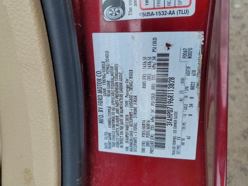 Продаж на аукціоні авто 2006 Ford Fusion, vin: 3FAHP07196R113828, номер лоту: 46367006