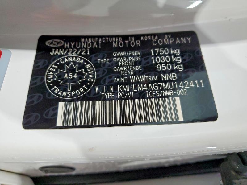 Продажа на аукционе авто 2021 Hyundai Elantra, vin: KMHLM4AG7MU142411, номер лота: 46457186