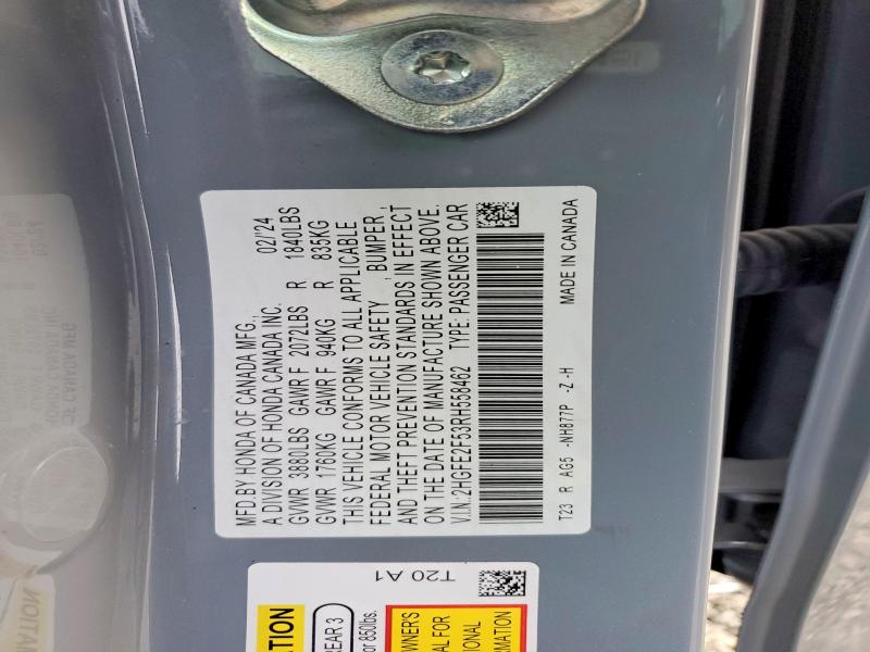 47426676 :رقم المزاد ، 2HGFE2F53RH558462 vin ، 2024 Honda Civic مزاد بيع