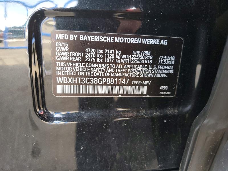 Продаж на аукціоні авто 2016 Bmw X1, vin: WBXHT3C38GP881147, номер лоту: 46906486