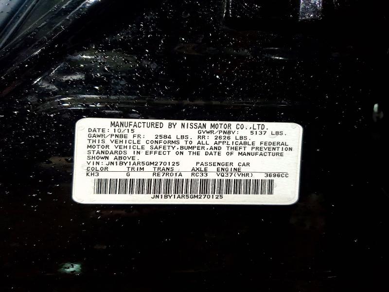 Продаж на аукціоні авто 2016 Infiniti Q70, vin: JN1BY1AR5GM270125, номер лоту: 47989926