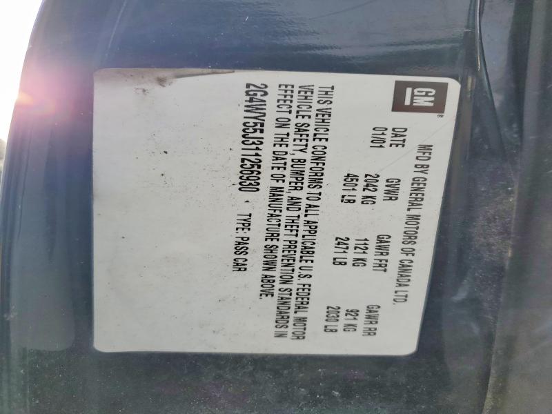 2001 Buick Century მანქანა იყიდება აუქციონზე, vin: 2G4WY55J311256930, აუქციონის ნომერი: 47280256