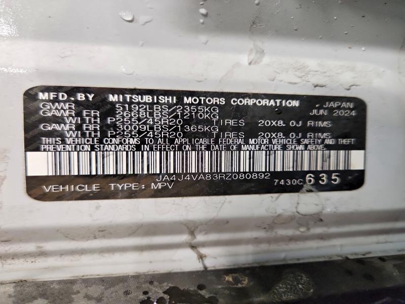 Aukcja sprzedaży 2024 Mitsubishi Outlander, vin: JA4J4VA83RZ080892, numer aukcji: 47114736