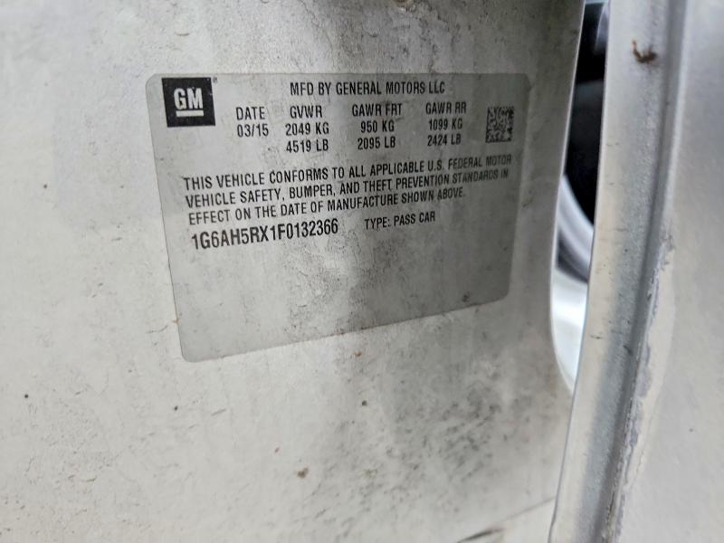 2015 Cadillac Ats მანქანა იყიდება აუქციონზე, vin: 1G6AH5RX1F0132366, აუქციონის ნომერი: 45650436