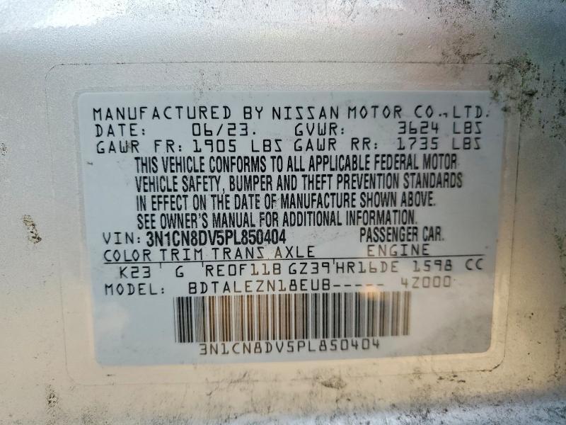 79846835 :رقم المزاد ، 3N1CN8DV5PL850404 vin ، 2023 Nissan Versa مزاد بيع