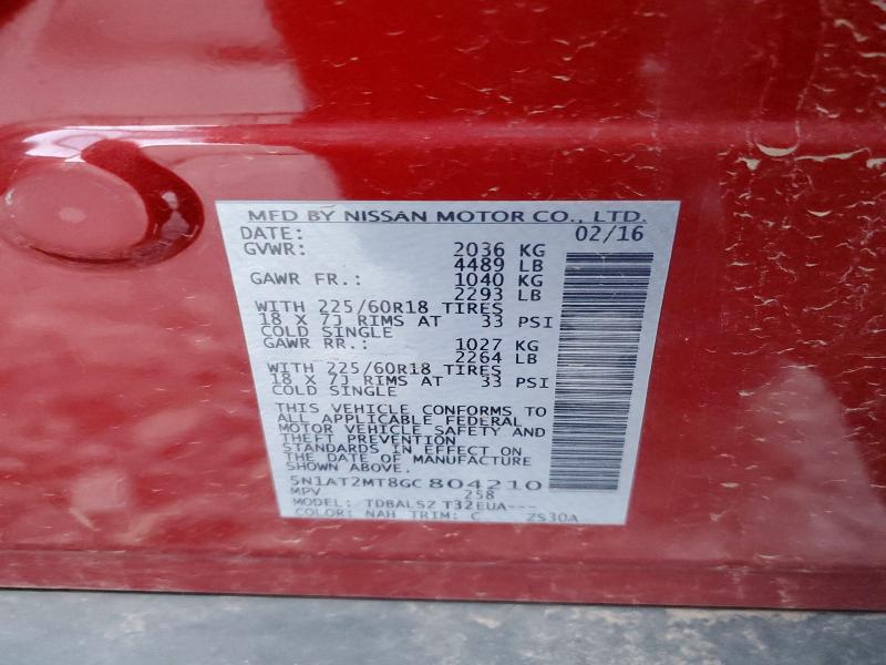 Aukcja sprzedaży 2016 Nissan Rogue, vin: 5N1AT2MT8GC804210, numer aukcji: 41837306