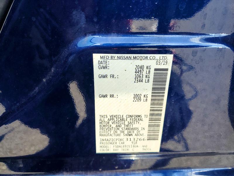 Aukcja sprzedaży 2019 Nissan Leaf, vin: 1N4AZ1CP1KC313266, numer aukcji: 46776626
