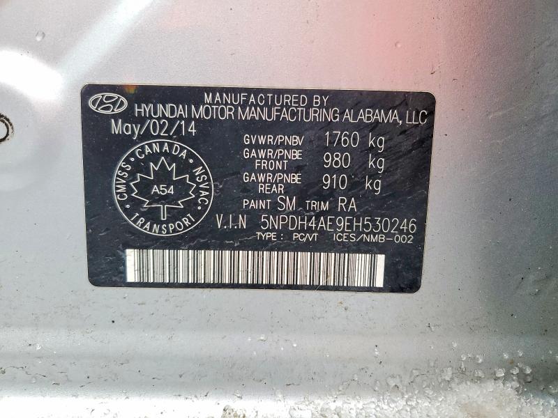 Продажа на аукционе авто 2014 Hyundai Elantra, vin: 5NPDH4AE9EH530246, номер лота: 42068336
