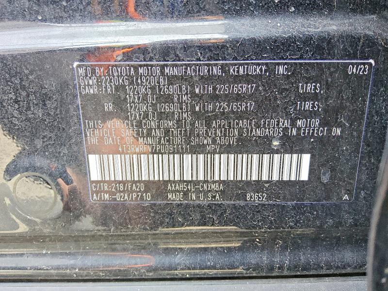 2023 Toyota Rav4 Hybrid მანქანა იყიდება აუქციონზე, vin: 4T3RWRFV7PU091111, აუქციონის ნომერი: 47042826