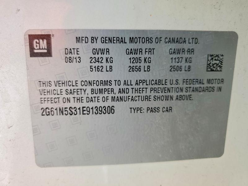 Auction sale of the 2014 Cadillac Xts, vin: 2G61N5S31E9139306, lot number: 41595006