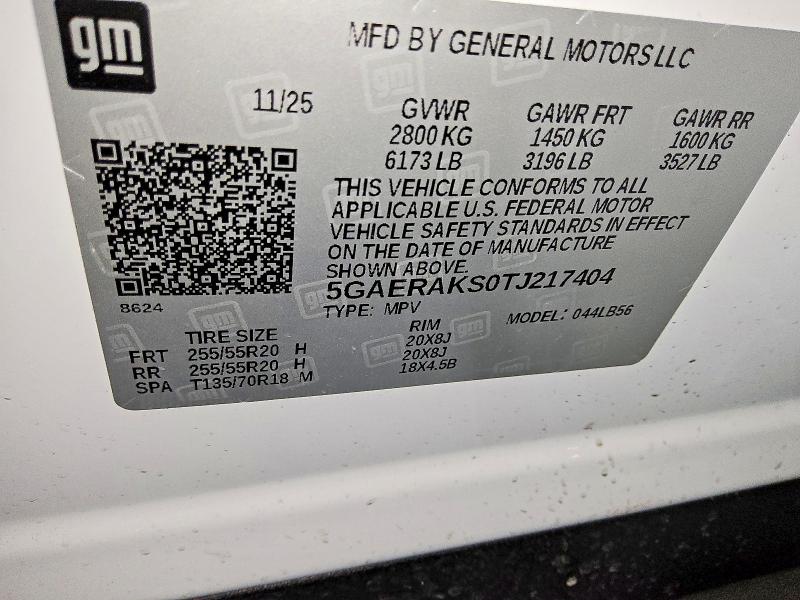 Aukcja sprzedaży 2026 Buick Enclave, vin: 5GAERAKS0TJ217404, numer aukcji: 46917916