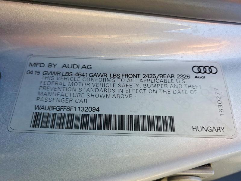 Продажа на аукционе авто 2015 Audi S3, vin: WAUBFGFF8F1132094, номер лота: 45859946