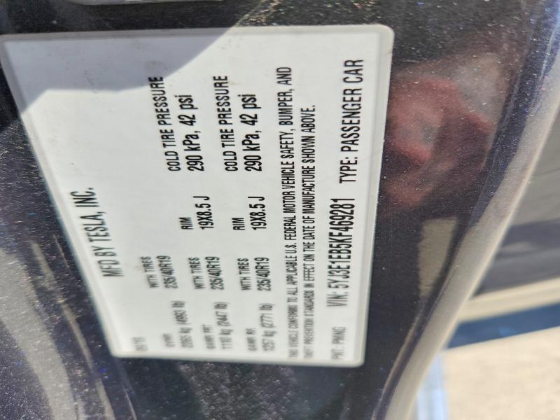 Aukcja sprzedaży 2019 Tesla Model 3, vin: 5YJ3E1EB5KF469281, numer aukcji: 46205726