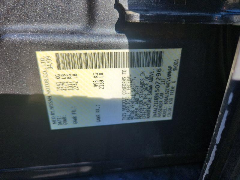 Продажа на аукционе авто 2009 Nissan Altima, vin: 1N4AL21E69N507296, номер лота: 47698856