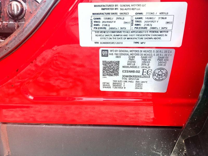 47591196 :رقم المزاد ، 3GNKBKRS0RS128318 vin ، 2024 Chevrolet Blazer مزاد بيع