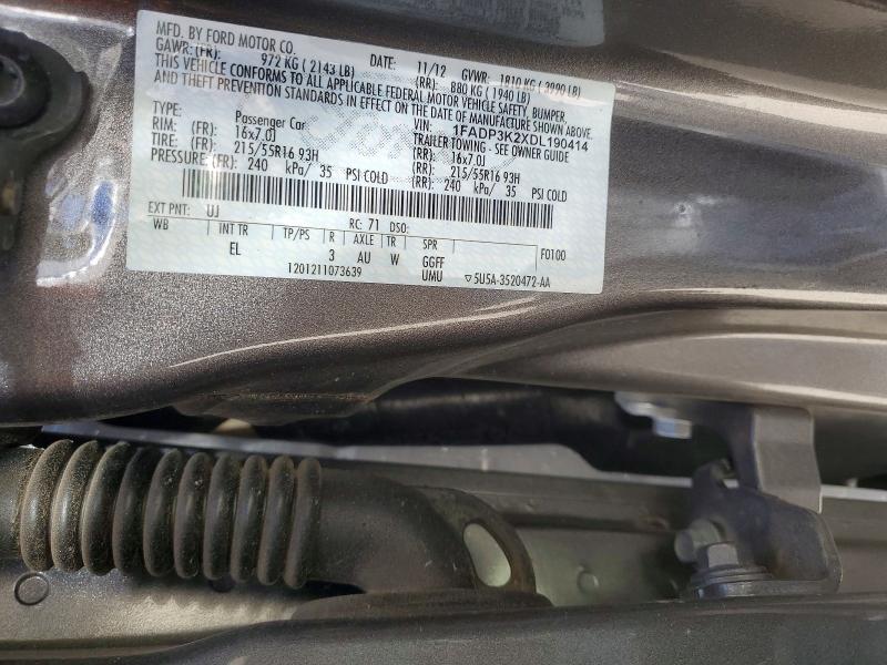 2013 Ford Focus მანქანა იყიდება აუქციონზე, vin: 1FADP3K2XDL190414, აუქციონის ნომერი: 46769196